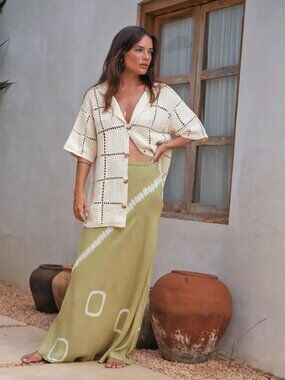Maurie + Eve Travel On Crochet Shirt in Cream